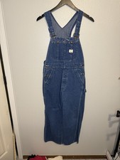 Big Mac Square Bak 30  Blue Denim Carpenter Overalls Union USA Vintage 60s 70s