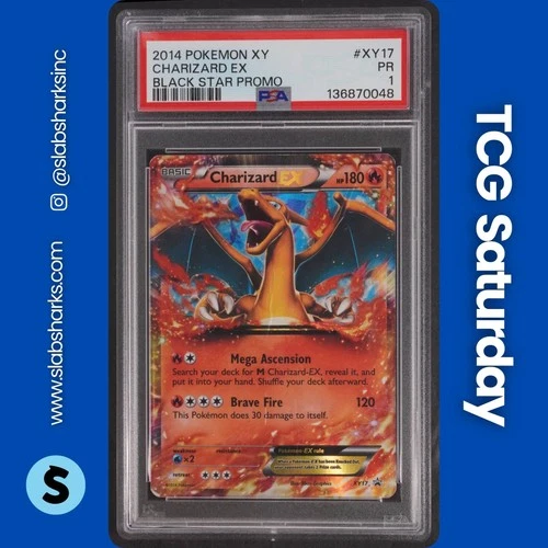 2013 POKEMON XY BLACK STAR PROMO #XY17 CHARIZARD EX PSA 1