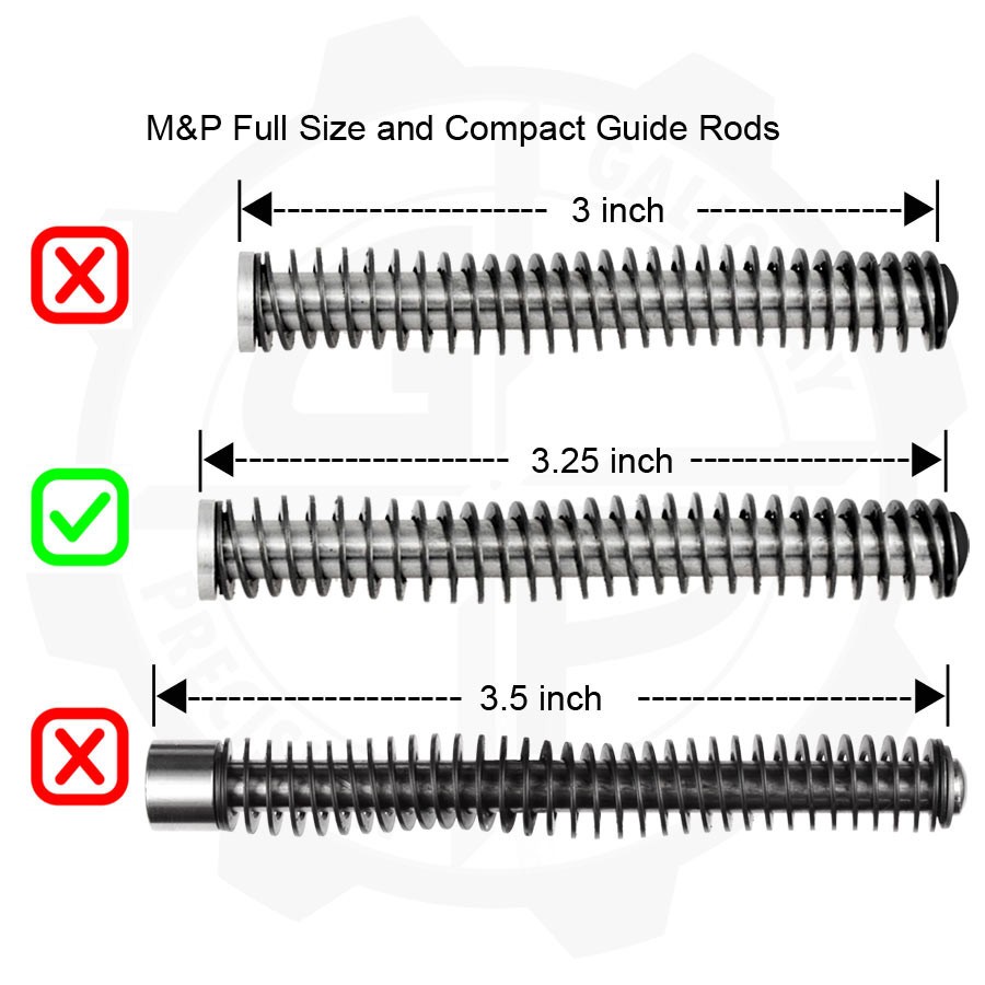Stainless Steel Guide Rod Assembly for S&W M&P 9 and 40 Full Size