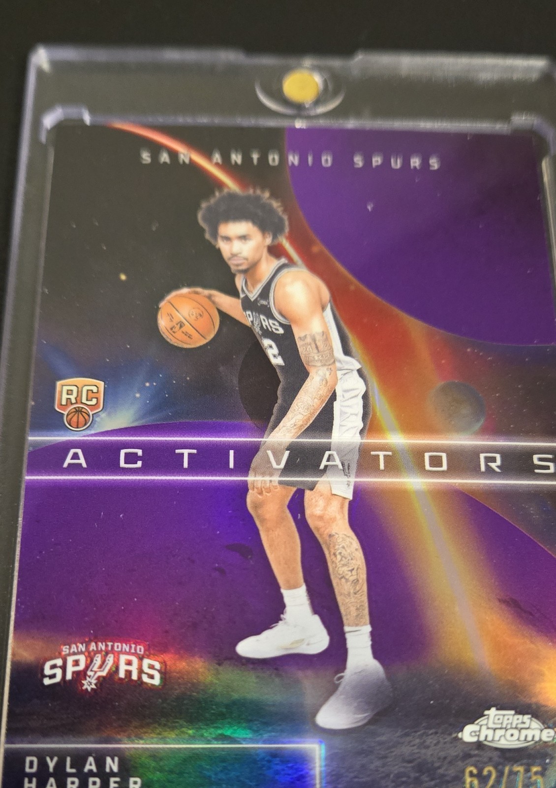 2025-26 Topps Chrome - Activators Dylan Harper #AC-12 Purple Refractor /75 (RC)