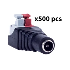 500pcs Female  DC Power Plug Screwless Quick Connect for CCTV cameras & others