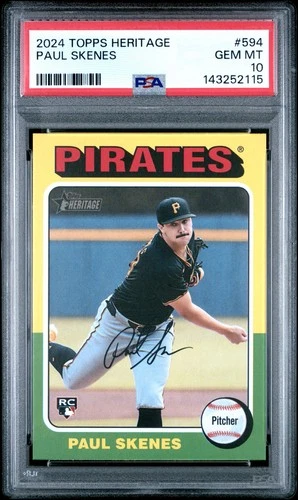 2024 Topps Heritage PAUL SKENES #594 PSA 10 GEM MINT