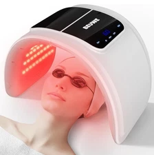Red-Light-Therapy-Mask, Led Light Therapy for Face, 7 Colors Face Mask... 