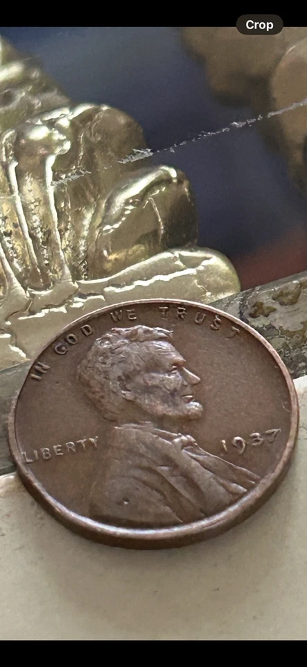 1937 Lincoln Wheat Penny Off Center One Cent Error Coin - Image 4 of 4