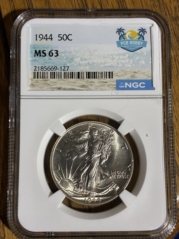 1944 Walking Liberty Half Dollar NGC MS63