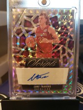 2024-25 Panini Mosaic Luke Travers Autograph Reflector Prism