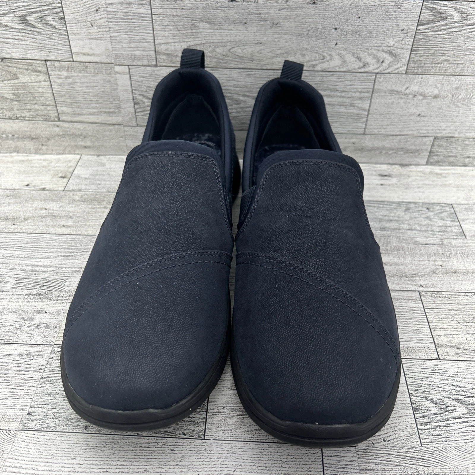 Mocassini ballerine Clarks Cloudsteppers Breeze Dawn da donna taglia 9 5 W blu navy