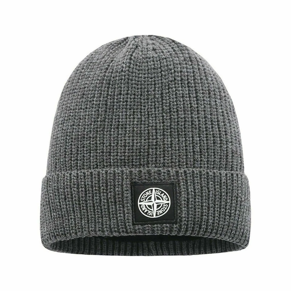 Stone Island Warm Cuffed Cap Knit Stretch Beanie Winter Hat Mens Womens Gift - Image 4 of 4