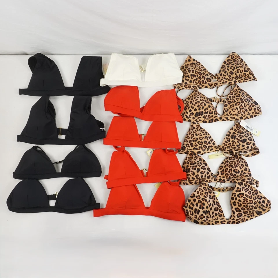 Summersalt Marina, Triangle Bikini Tops Black Red & More Size 2/6/8/10 Lot of 14