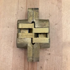 Vintage Heavy Concealed Hinge, Invisible, Satin Brass