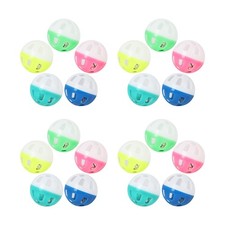 20pcs for Cat Toy Plastic Ball with Bell Colorful Balls Kitten for Chase Exercis