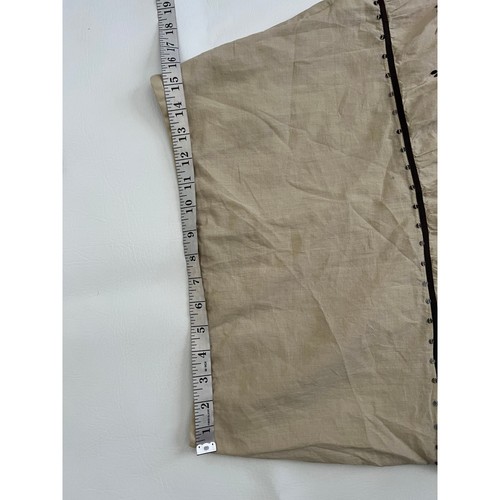 Ann Taylor embroidered Skirt Tan Size 10 A-Line Bohemian Fairy - Picture 9 of 9