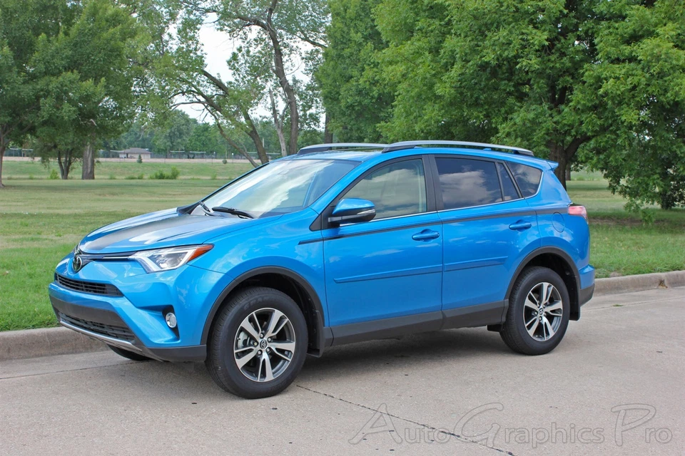Kit de decalques gráficos vinil listras porta 3M Toyota RAV4 2016-2019 destaque lateral - Imagem 4 de 4