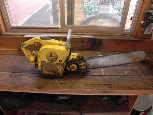 Vintage McCulloch 35 Chainsaw Antique 1957 Mcculloch 16 Inch Bar Turns Over