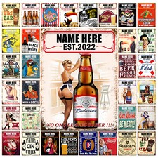 Bar Pub Personalised Metal Tin Sign Plaque Home Bar Man Cave Tiki Bar Signs M78