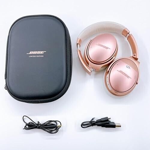 Bose QuietComfort 35 II Noise Cancelling Headphones Rose Gold Limited Color F/J - Picture 8 of 16
