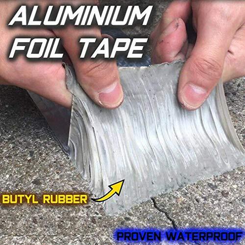 Super Waterproof Tape Butyl Rubber Aluminium Foil Tape, for Roof Leak, Surface - Picture 1 of 5