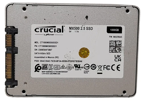 Crucial MX500 CT1000MX500SSD1 1000GB 1TB SATA 2.5" 95-99% Health SSD