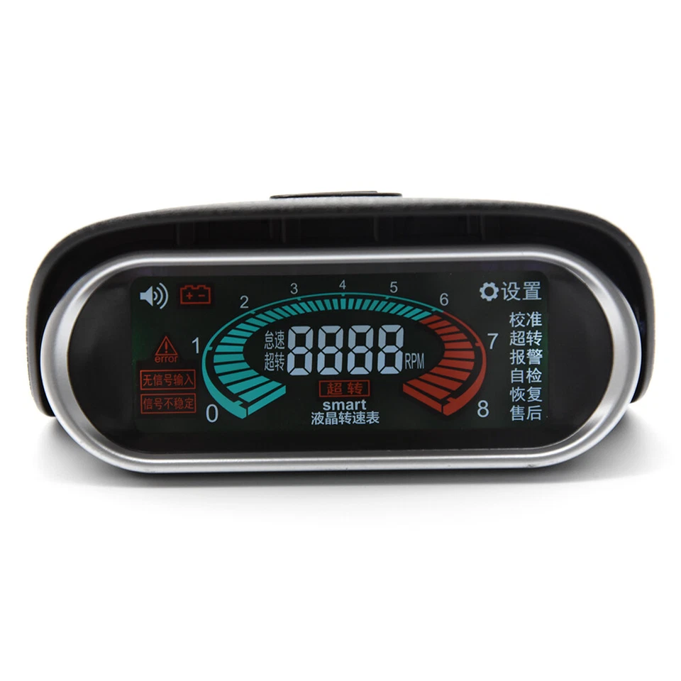 Velocímetro digital LCD universal 12V barco SUV coche camión 50~9999 RPM Foto 2 de 4
