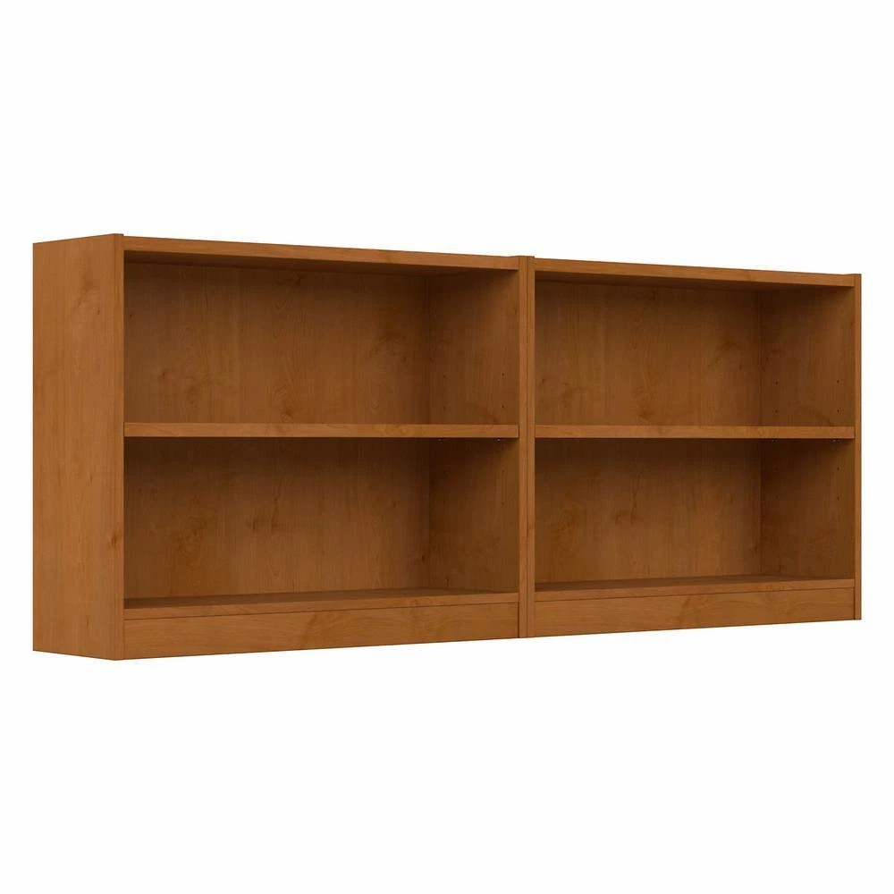 Bush Furniture Universal Small 2 Shelf Bookcase Set of 2