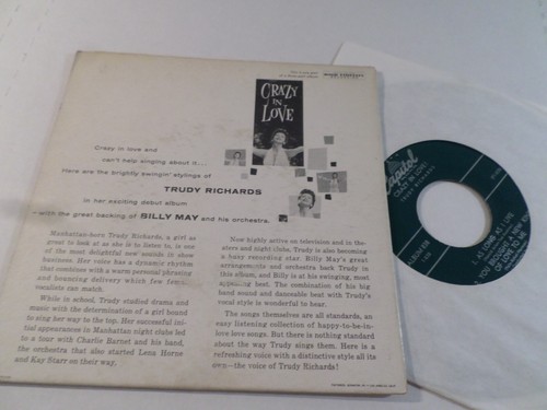 TRUDY RICHARD "CRAZY IN LOVE" VOCAL JAZZ 50'S EP CAPITOL EAP 1-838 - Picture 2 of 2