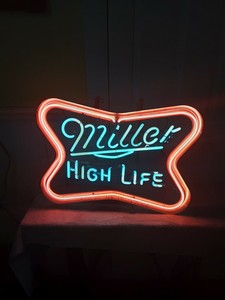 vintage miller high life neon sign