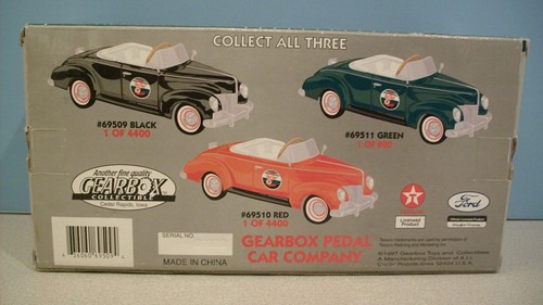 New Texaco Sky Chief Black 1940 Ford Deluxe Coupe Diecast Pedal Car By Gearbox - Picture 6 of 6
