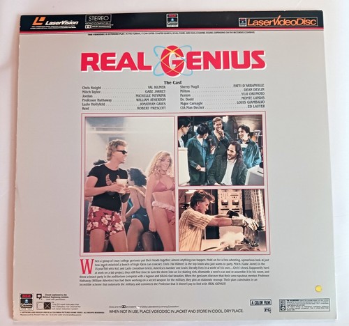 Real Genius 12 Zoll Laser Disc LaserVision Stereo Val Killer - Bild 2 von 2