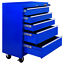 thumbnail 1 - 5 Drawers Roller Toolbox Cabinet  Blue