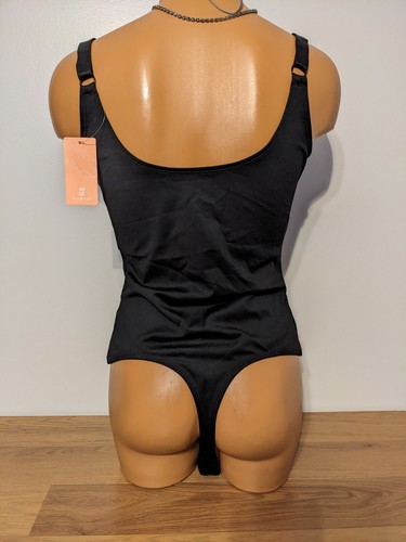 FeelinGirl Bodysuit Tummy Control Thong Shapewear, 220075, Black, Large - Picture 6 of 8