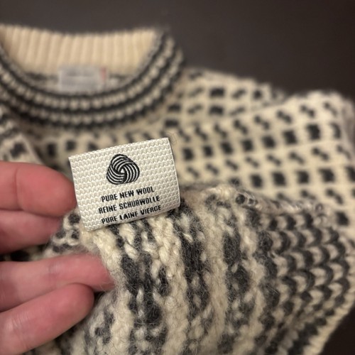 Devold Norway Chunky Knit Pure New Wool Sweater Pullover Sz. S Fisherman - Picture 4 of 8