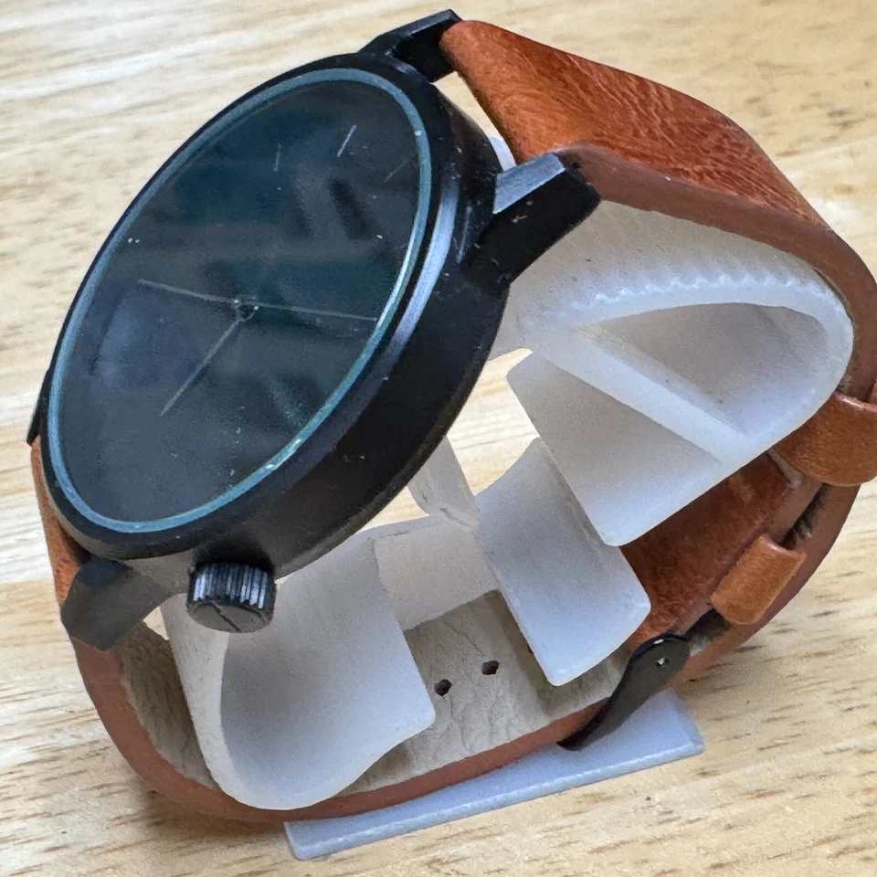 Winston Komono Quartz Watch Men 30m Black Brown Leather Japan Analog New Battery - Image 4 of 4