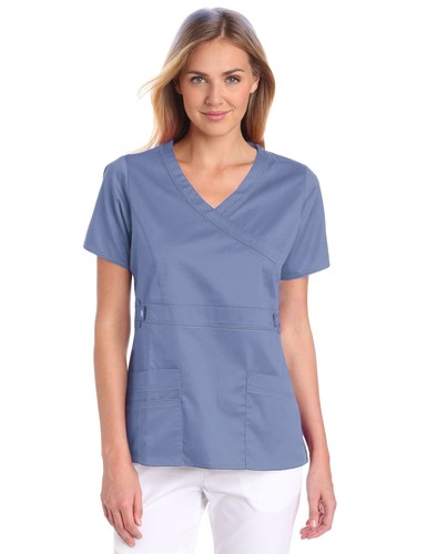 Dickies Medical Scrubs 817355 Women's Jr Fit Youtility Mock Wrap Scrub Top Laven - 第 1/2 張圖片