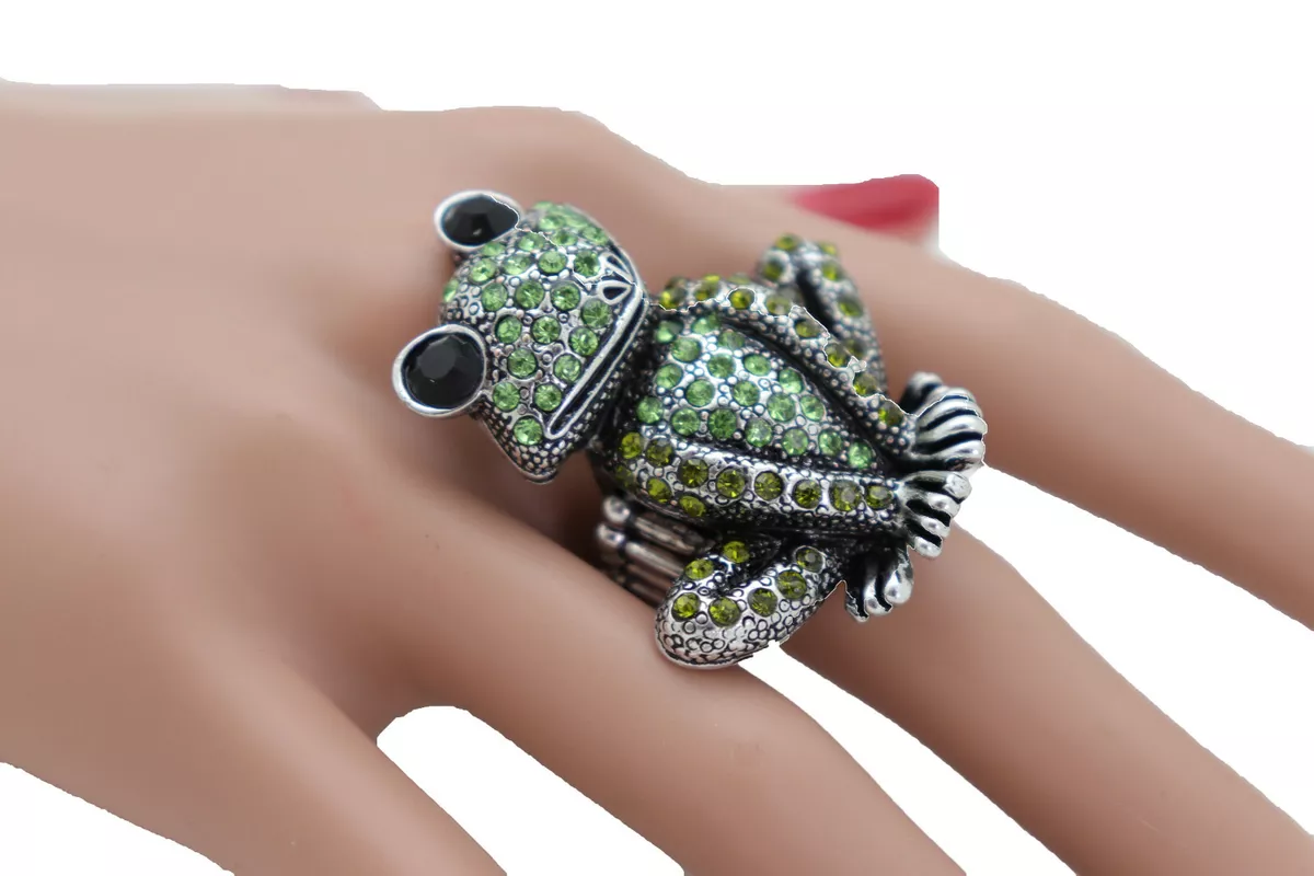 Metal frog ring online