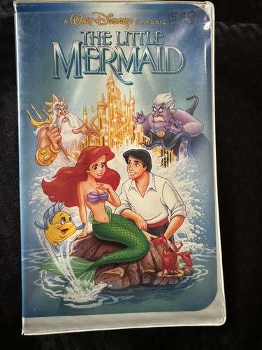 The Little Mermaid VHS Black Diamond RARE Banned Art Cover Original Case Good