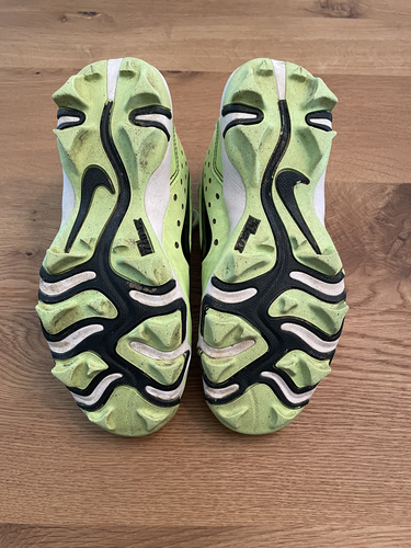 Nike Alpha Huarache 4 Keystone Youth Size 2Y Ghost Green/Black Baseball Cleats - Picture 6 of 9