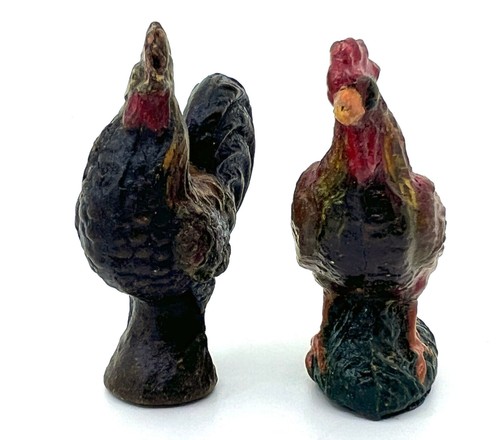 Lineol and Elastolin 1930s Flock 9 Chickens Comp Hens Roosters Chick Toy Figures - Picture 14 of 20