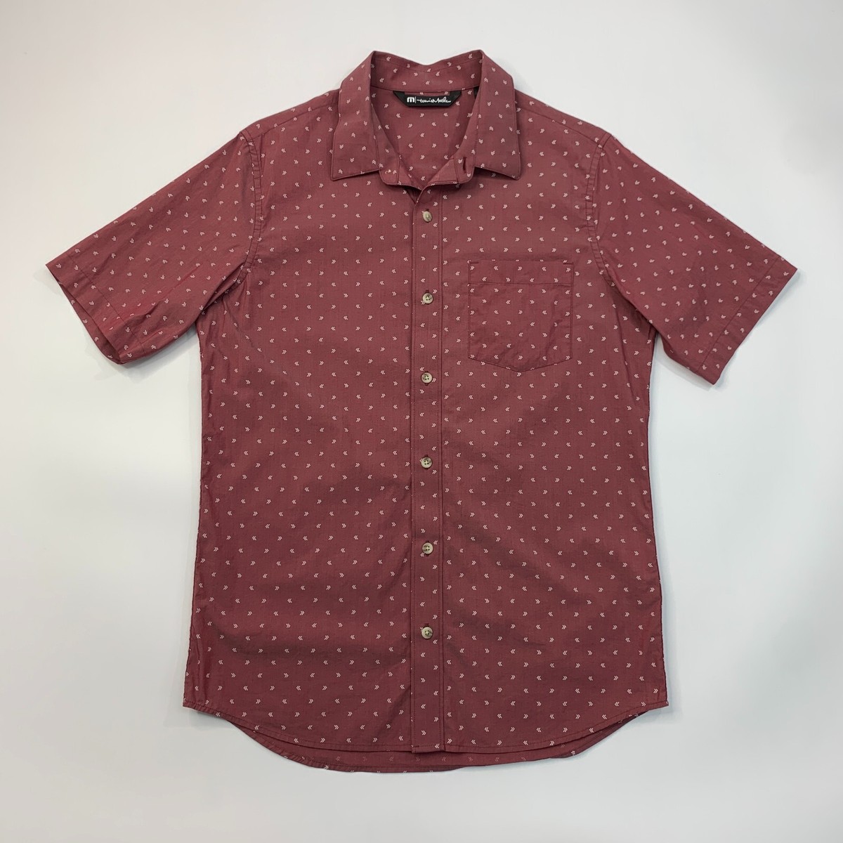 Travis Mathew Shirt Mens S Small Plum Not Your Best Button
