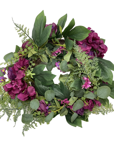 Bibelot Artificial Floral Wreath Purple NEW