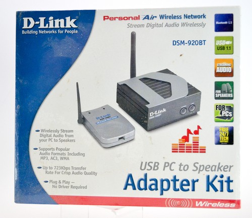 NIB D-Link Wireless USB to Speaker Kit Bluetooth DSM920BT Streaming Plug-Play - Picture 3 of 6