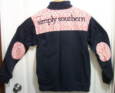 Simply Southern 1/4 Zip Pull Over Sweatshirt / Jacket Navy Blue Women s Size S