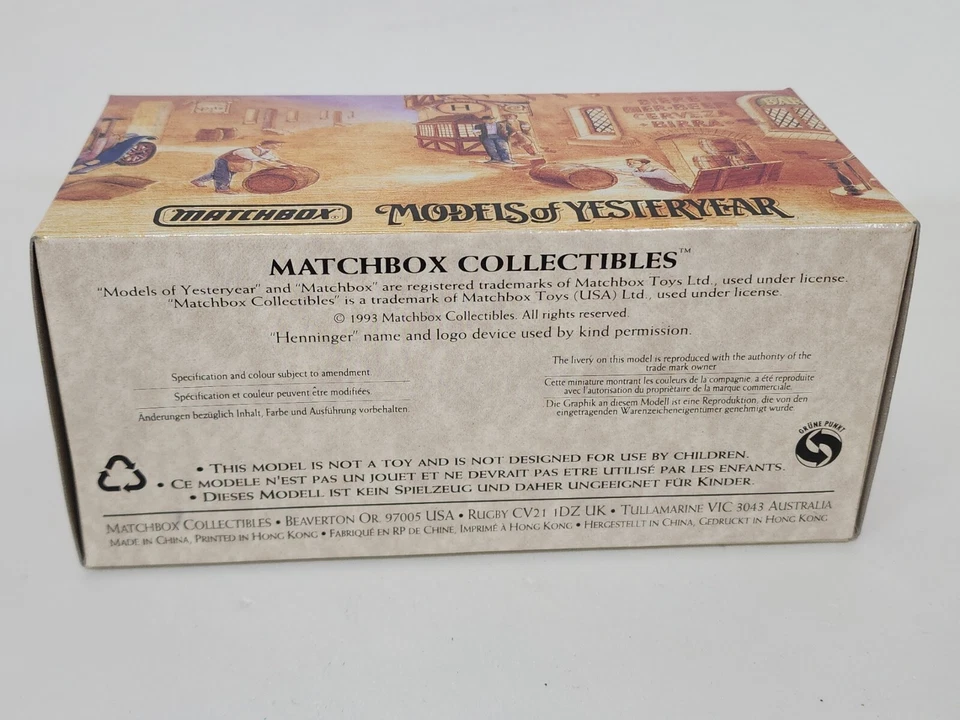 Matchbox Modelos de Antaño 1932 Mercedes Benz Diecast Truck Henninger Brau Foto 4 de 4