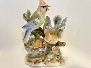 Bird Family Nest Figurine