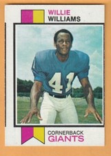 Willie Williams New York Giants 1973 Topps #231 Grambling State Tigers