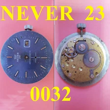 never 23 balance sheet ok cal 0032 dial 31.5 movement manual watch for parts vintage