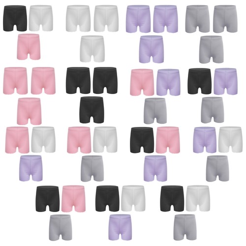 Girls Modal Shorts Under Dress Dance Bike Shorts for Playground Gym Sport 3 Pack - Picture 2 of 156