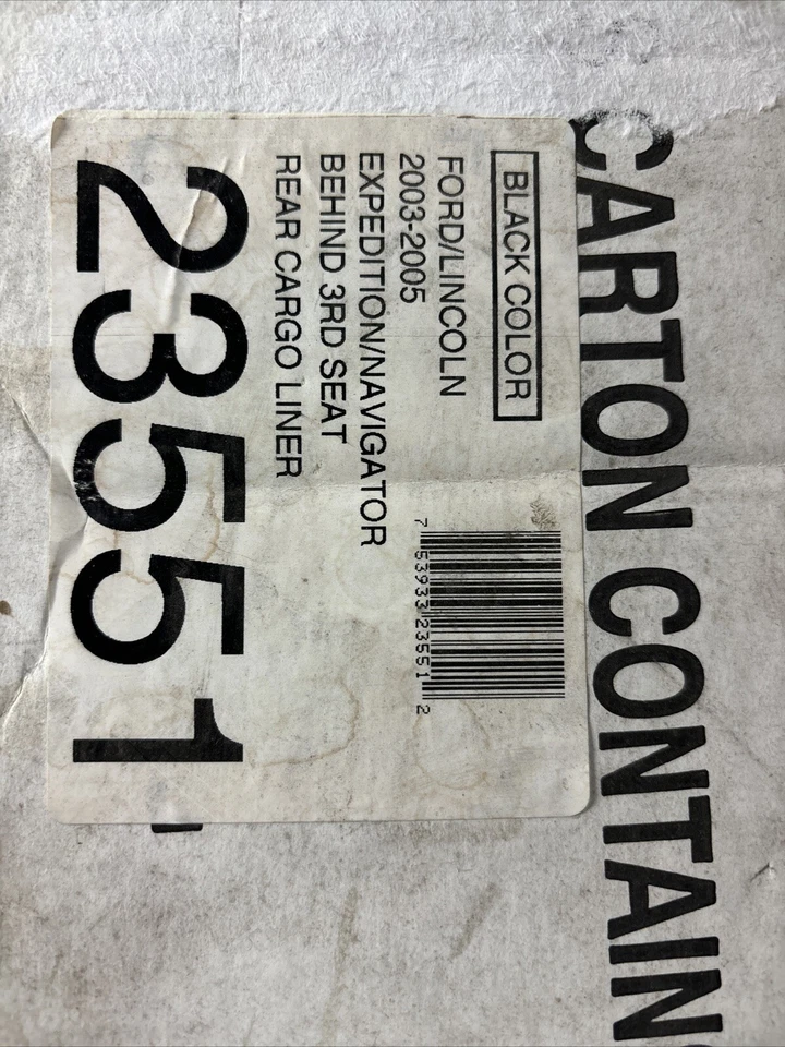 适用于 2003 - 2005 年福特 Expedition Lincoln Navigator 原始设备制造商货区黑色衬里 — 第 3/3 张图片