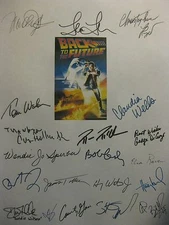 Back To The Future Signed Film Script X20 Michael J Fox Steven Spielberg reprint
