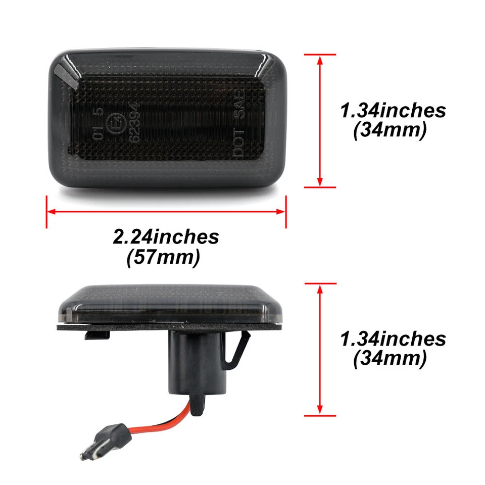 2x Luces de señal de giro LED laterales ahumadas para Porsche 911 964 993 1988-1997 Foto 3 de 4