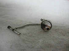 SILVER TONE CIRCLE Vintage Tie Tack Tie Pin ~ Light Surface Wear ~